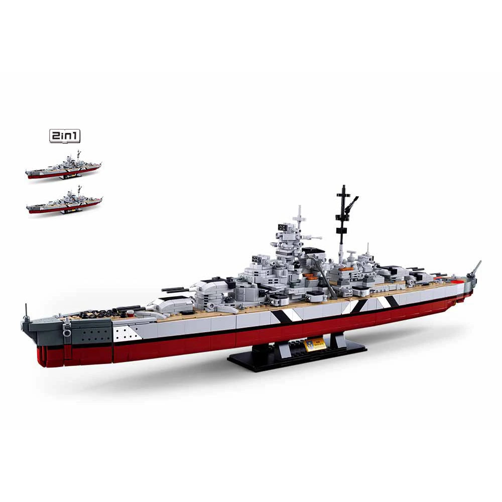 Sluban Bismarck Battleship Building Block Set 1:350 – M38-B1102 – 1849 Pieces