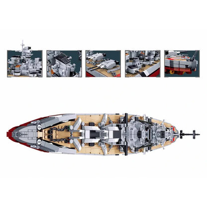 Sluban Bismarck Battleship Building Block Set 1:350 – M38-B1102 – 1849 Pieces