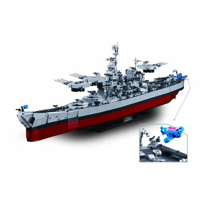 Sluban USS Missouri Battleship 1:350 Building Block Model – 1,739 Pieces | M38-B1291