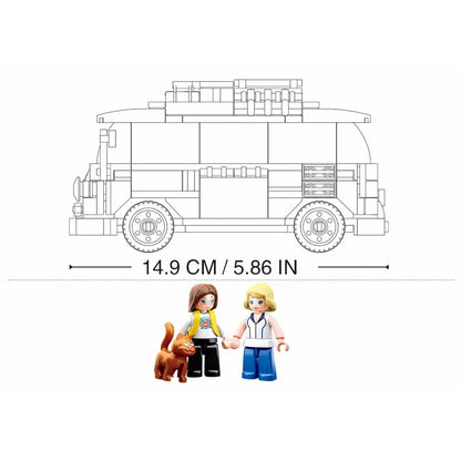 Sluban T1 Camper Van Building Block Model – 227 Pieces | M38-B0707