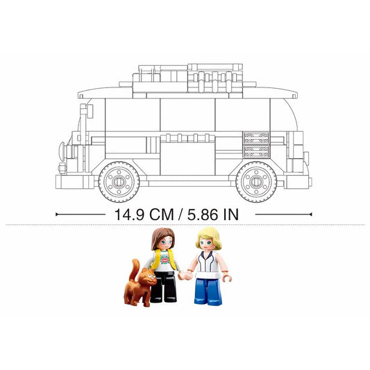 Sluban T1 Camper Van Building Block Model – 227 Pieces | M38-B0707