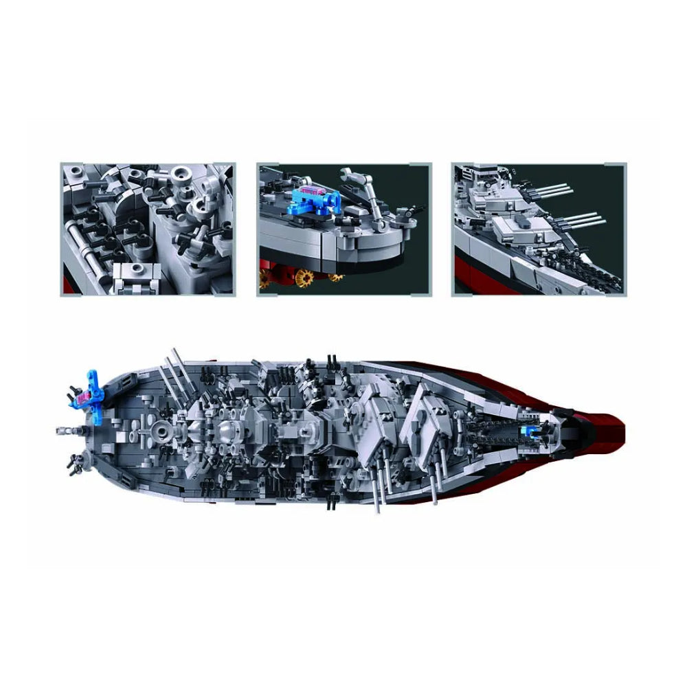 Sluban USS Missouri Battleship 1:350 Building Block Model – 1,739 Pieces | M38-B1291