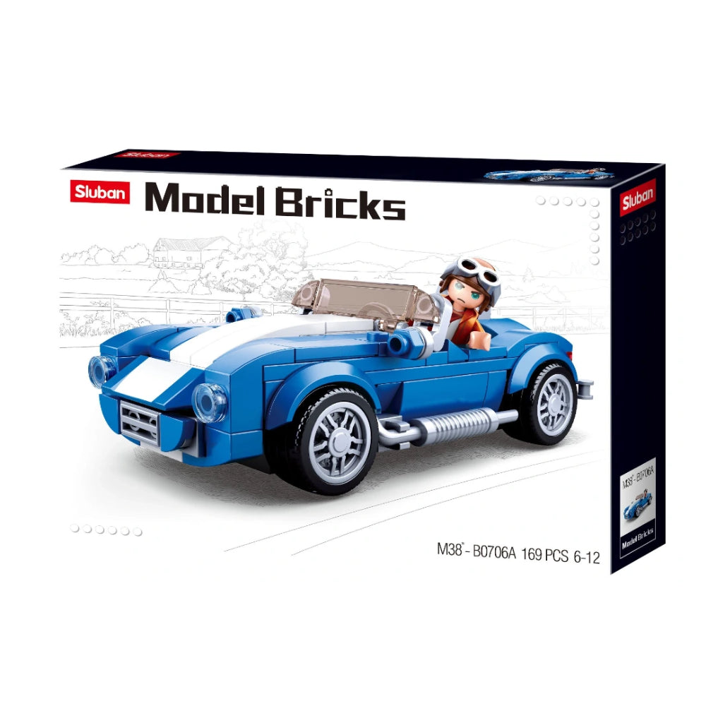 Sluban Cobra GT40 Sports Car Building Block Model – 169 Pieces | M38-B0706A