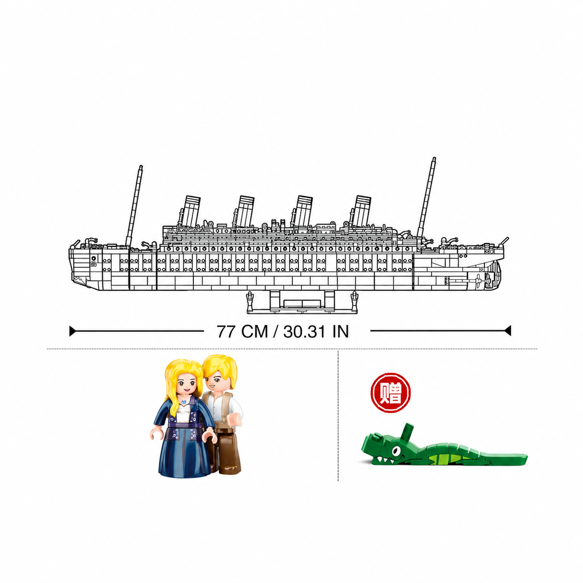 Sluban Titanic Building Block Model 1:350 – 2401 Pieces | M38-B1122